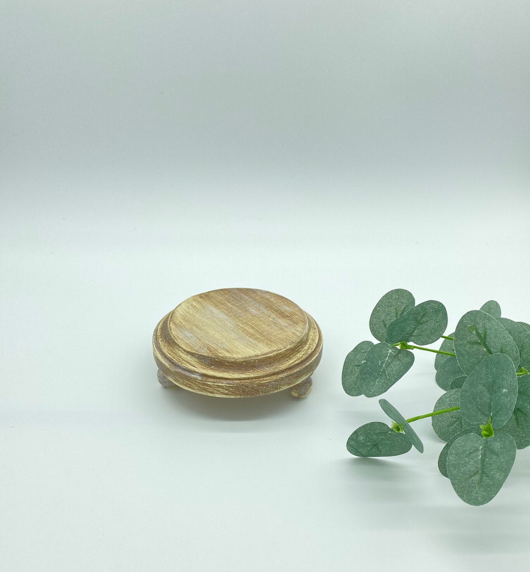 Wooden Riser Stand | Round Riser | Wood 4'' Stand | Wood Candle ...
