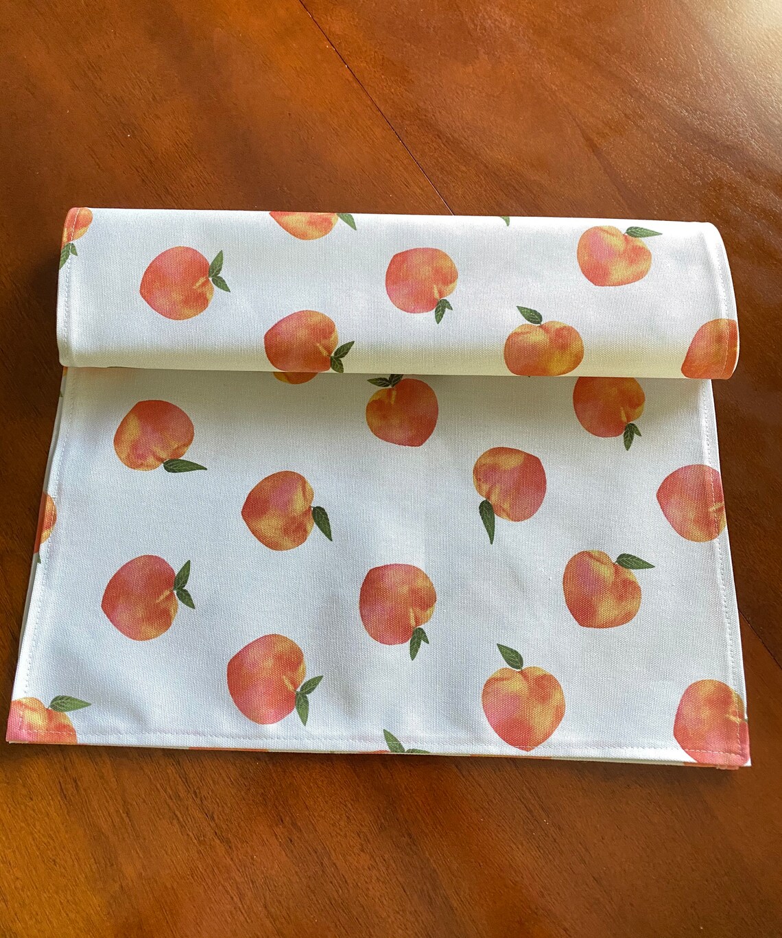 Peach Table Runner/ Peaches Farmhouse Decor/ Farmhouse Kitchen Etsy