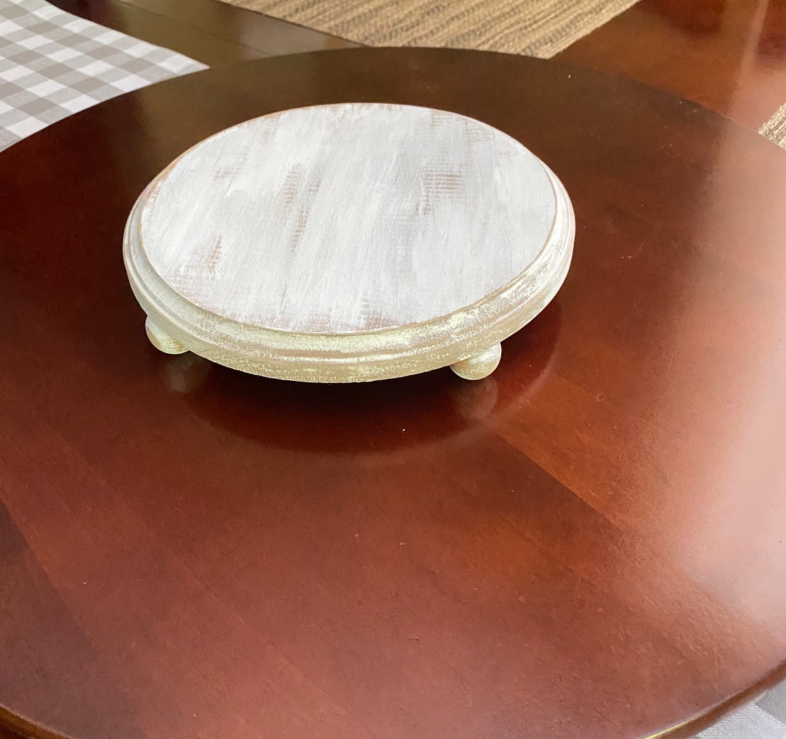 Wooden Riser Stand Round 9'' Riser Wood Dish Soap - Etsy