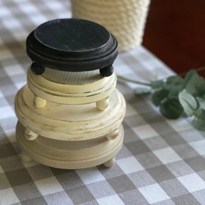 Wooden Riser Stand | Round 5&#39;&#39;Riser | Wood Dish Soap Stand | Wood Candle Farmhouse Stand | Farmhouse Wood Pedestal Stand | Soap Tray