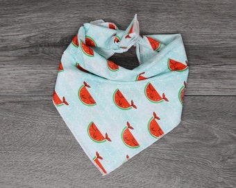 Pañuelo para perros - Pañuelo para perros de verano - "Ballena sandía"