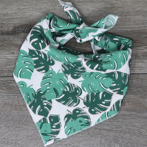 Summer Dog Bandana Tropical Leaf Dog Bandana Tie on Etsy