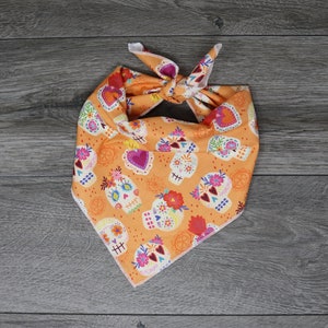 Dog Bandana - Square Tie On - Day of the Dead Bandana - Dia de Los Muertos