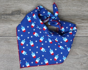 Bandana para perros del 4 de julio - Bandana para atar - "Popsicle"