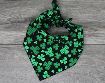 Dog Bandana - St Patrick Dog Bandana - Tie On - Shamrock Clovers - "Dublin"