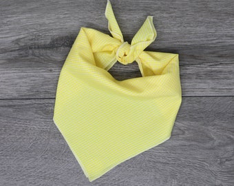 Bandana per cani a quadretti gialli - Bandana estiva per cani - Da annodare - "Quadretti gialli"