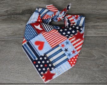 Dog Bandana - Fourth of July - Tie On Patchwork