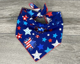 Dog Bandana - Fourth of July Dog Bandana - Tie On Bandana