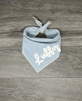 Custom Personalized Felt Dog Bandana - Triangle Tie On - Embroidered by Hand