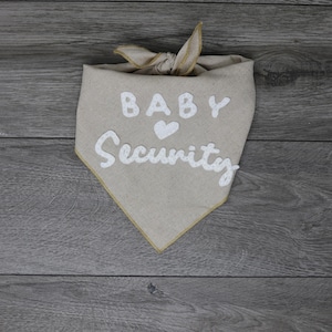 Custom Dog Bandana - Embroidered by Hand - Big Brother Big Sister Announcement - Baby Security Baby Security