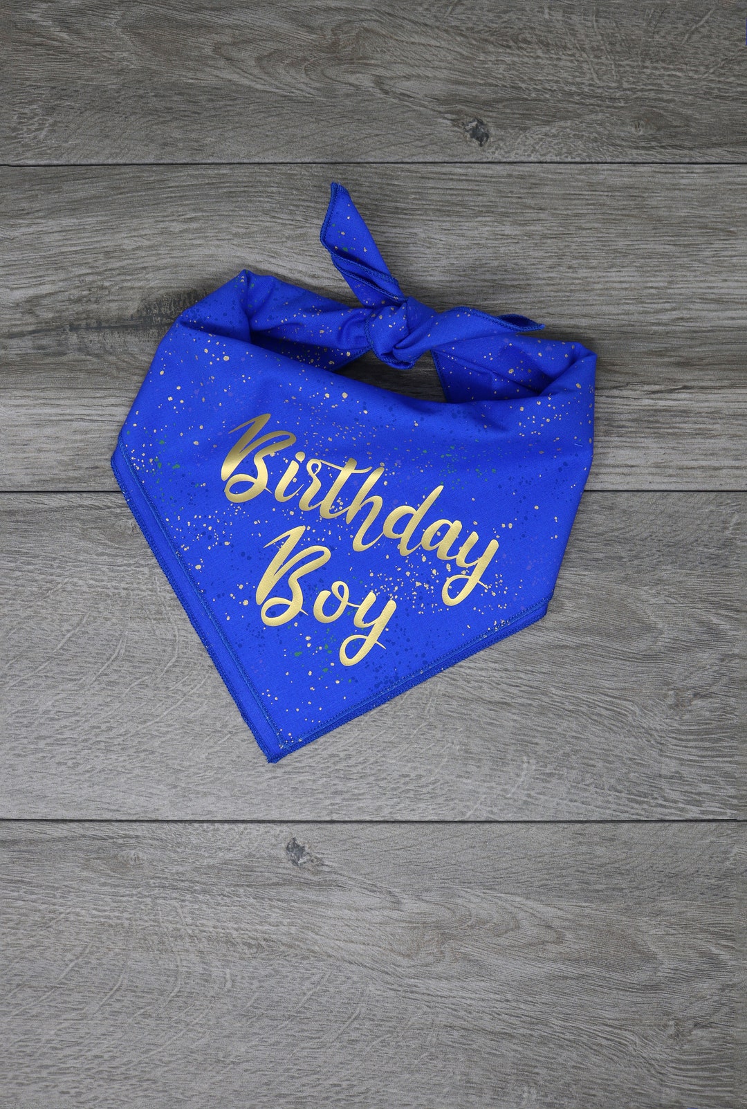 NEW Happy Birthday Dog Bandana Birthday Girl Boy Dog Bandana Tie on Bandana royal Blue Birthday