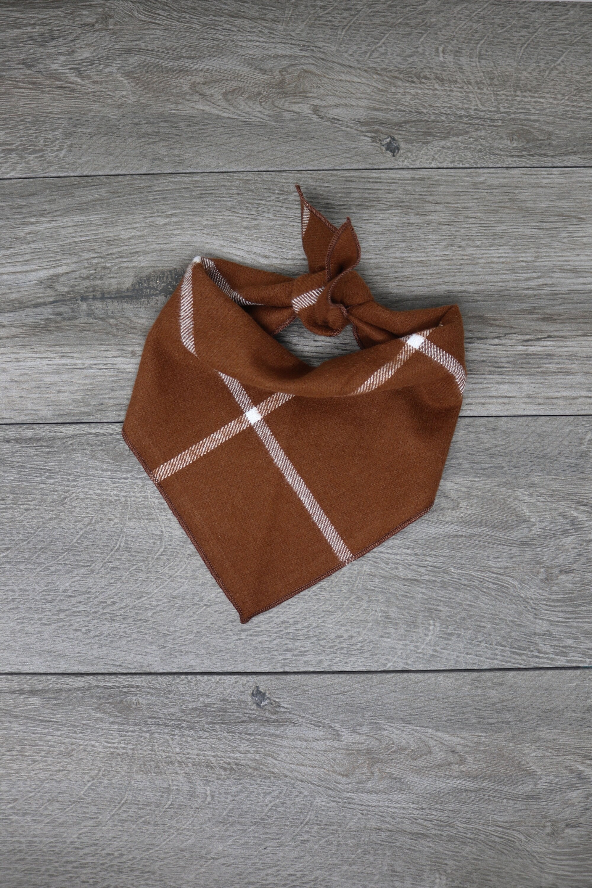 Dog Flannel Bandana - Triangle Tie On "Hazel"