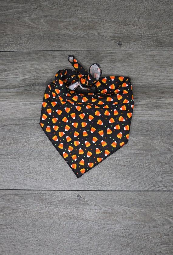Halloween Bandana - Candy Corn Bandana - Polka Dot Candy Corn