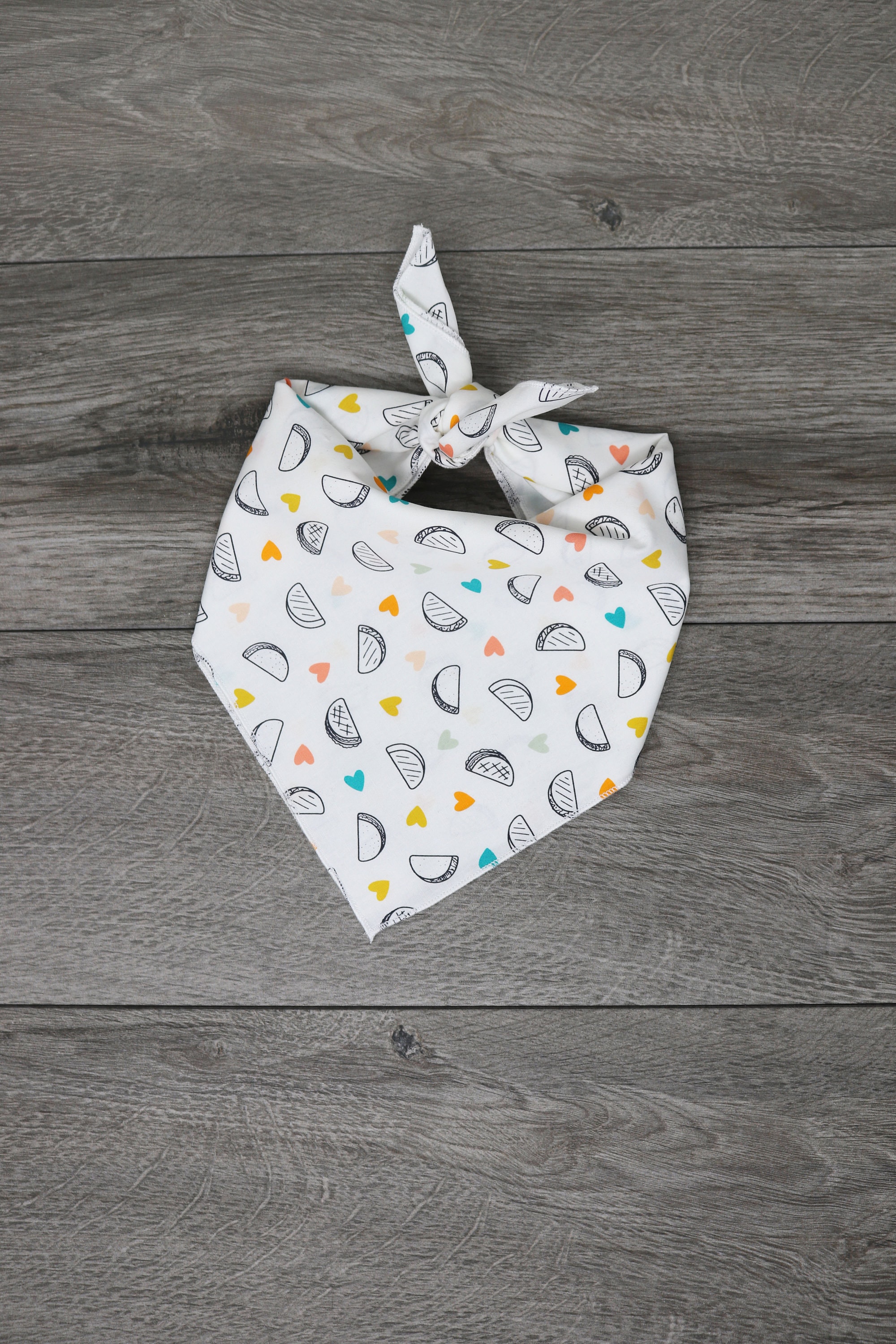 Dog Bandana - Taco Love Square Tie On "Tacos"