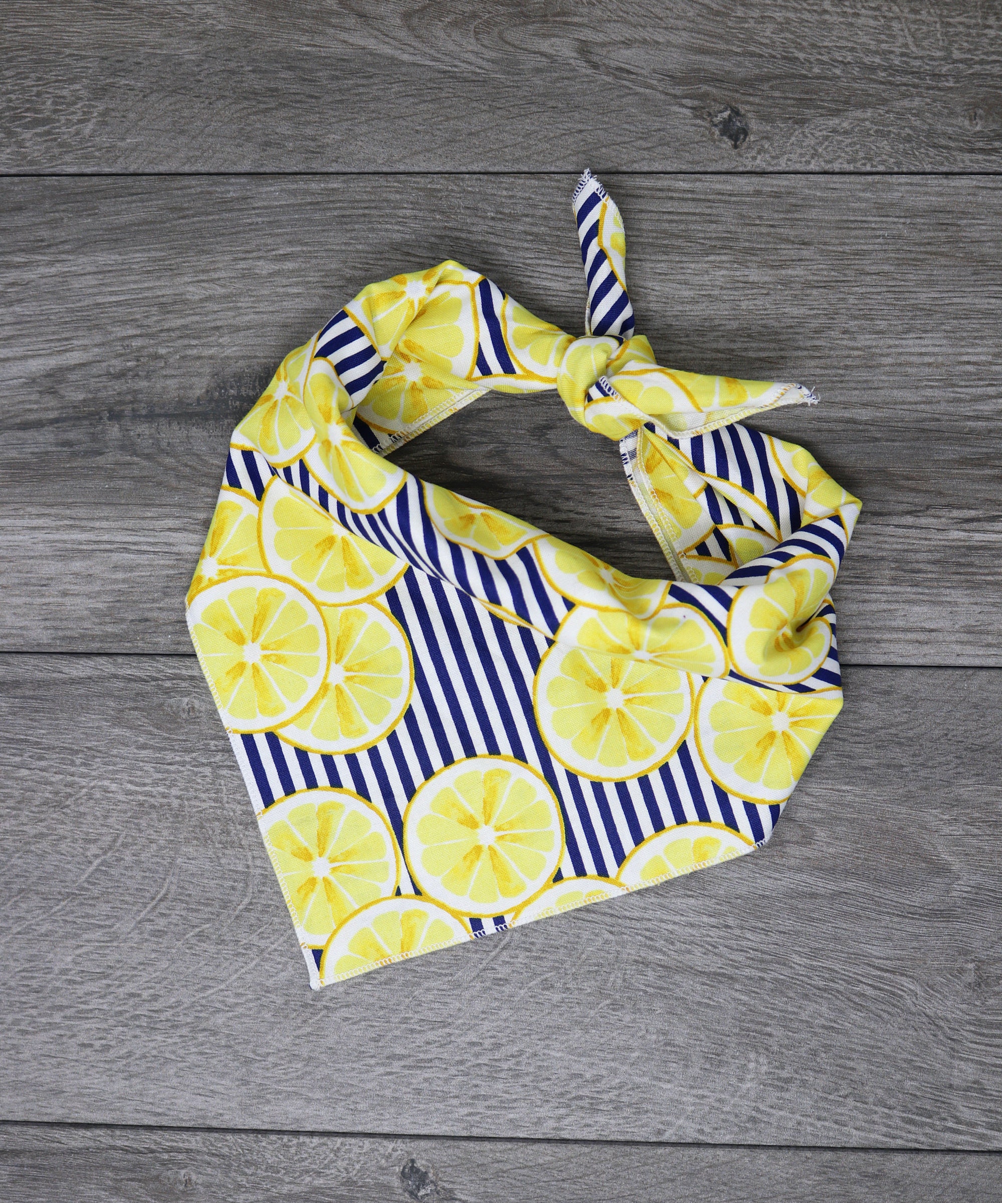 Dog Bandana Lemonade Lemons Stripes Dog Bandana Summer Tie Etsy