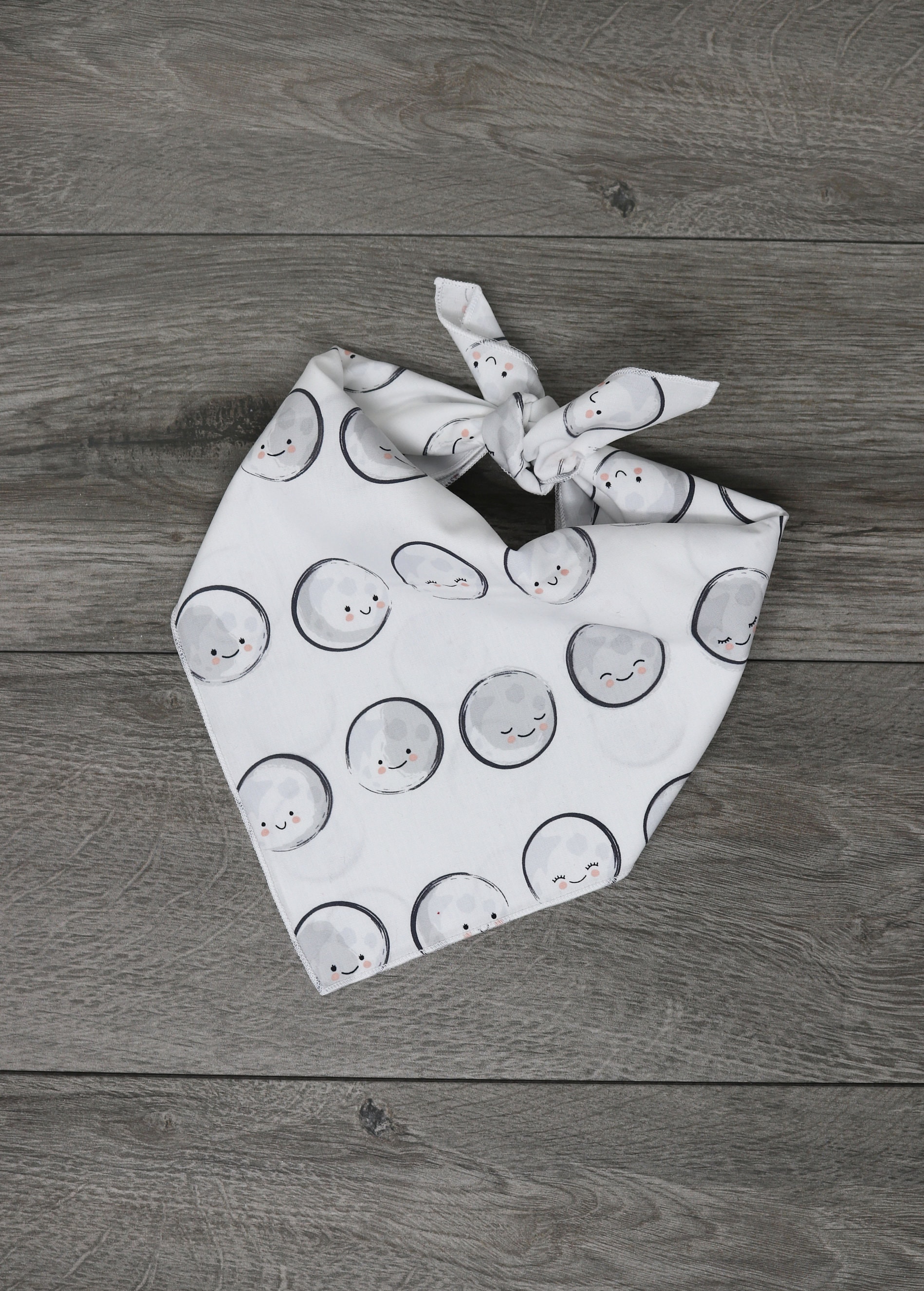 Dog Bandana - Moon Square Tie On "Moons"