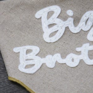 Custom Dog Bandana - Embroidered by Hand - Big Brother Big Sister Announcement - Baby Security image 4