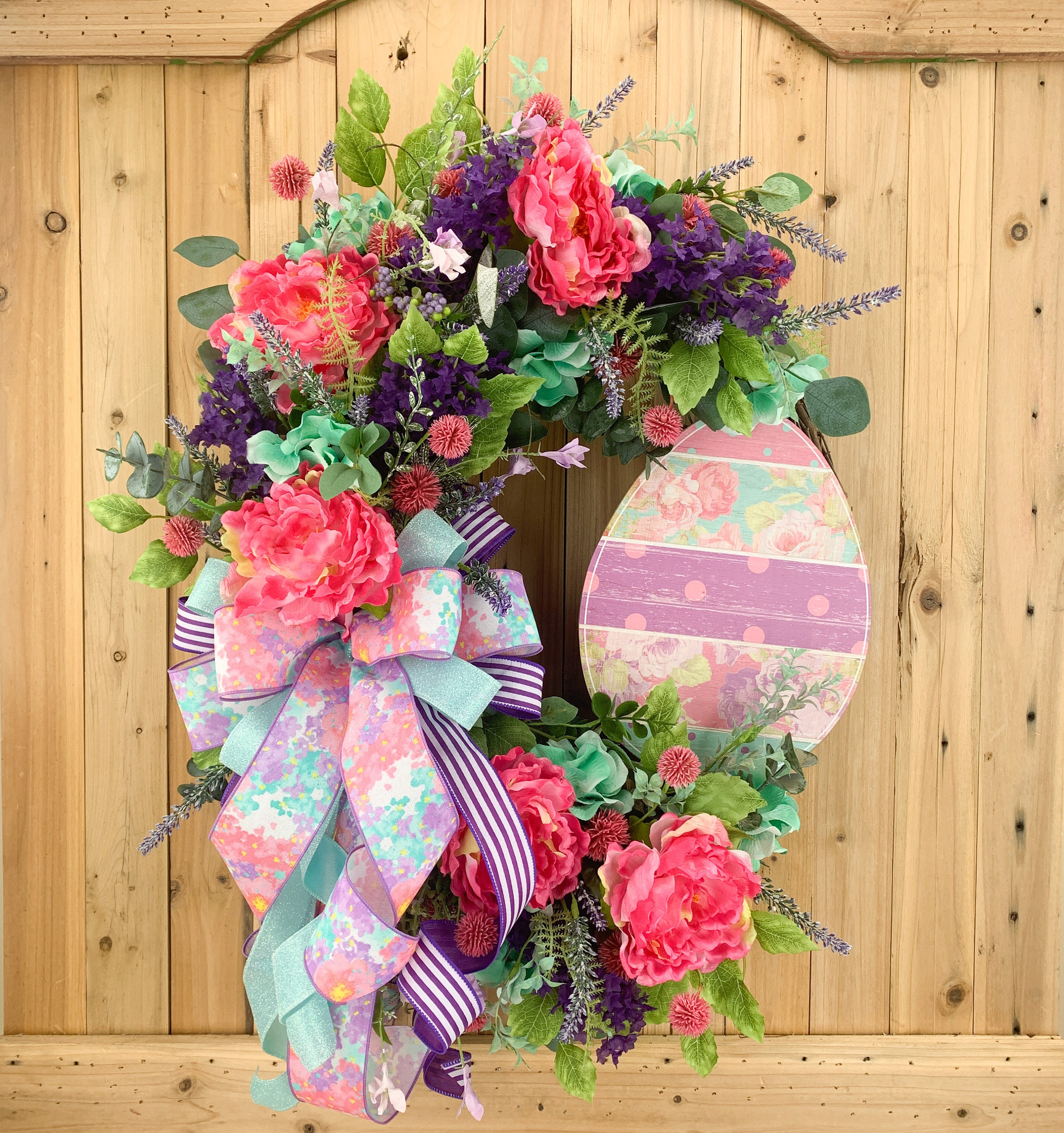 Easter Wreath for Front Door Floral Easter Wreath Easter Etsy UK
