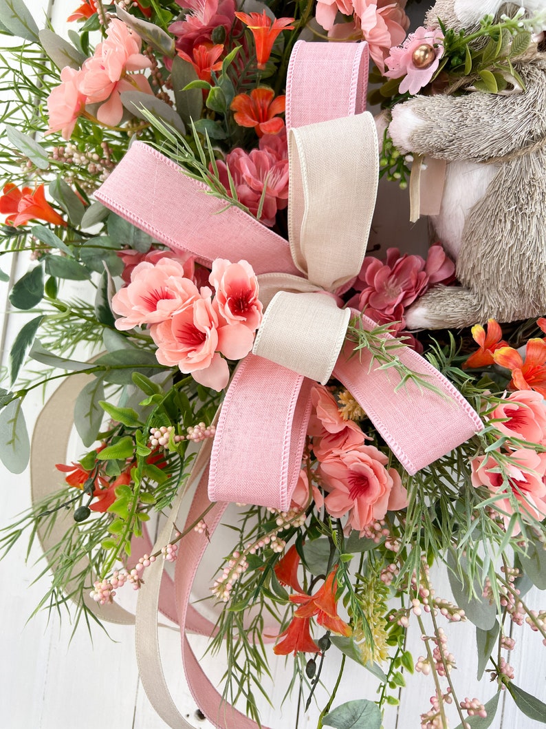 Easter Wreath for Front Door Bunny Wreath Easter Home Decor Etsy