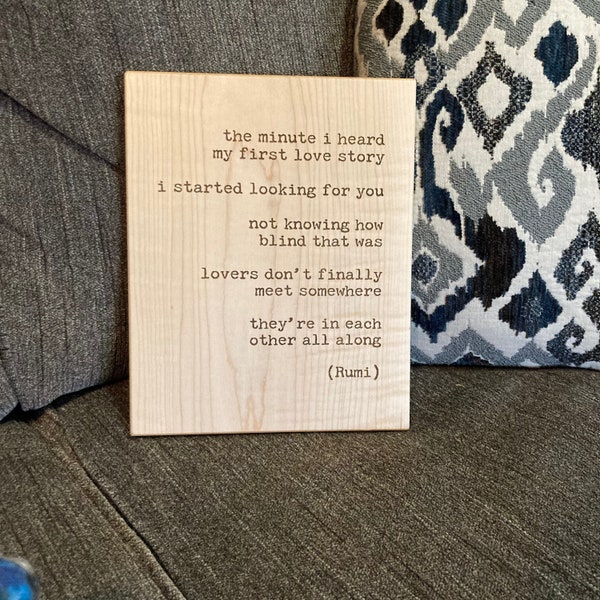 Wood Personalized Quote Sign or Wall Plaque for Inspirational, Appreciation, or Award