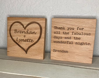 Small Personalized Inspirational  Sign - Appreciation Sign - Valentines Day -  Hard wood sign