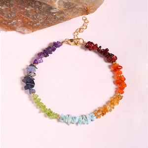 7 Chakra Bracelet, Beaded Bracelet, Healing Bracelet, Gemstone Bracelet, Sterling Silver Bracelet, Chakra Jewelry, Birthday Gifts for Women