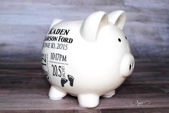 Personalized Piggy Bank Baby S First Piggy Bank Baby Etsy