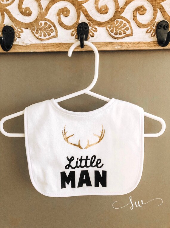 Handsome Fellow Baby Boy Outfit Woodland Theme Bodysuit Deer Antlers