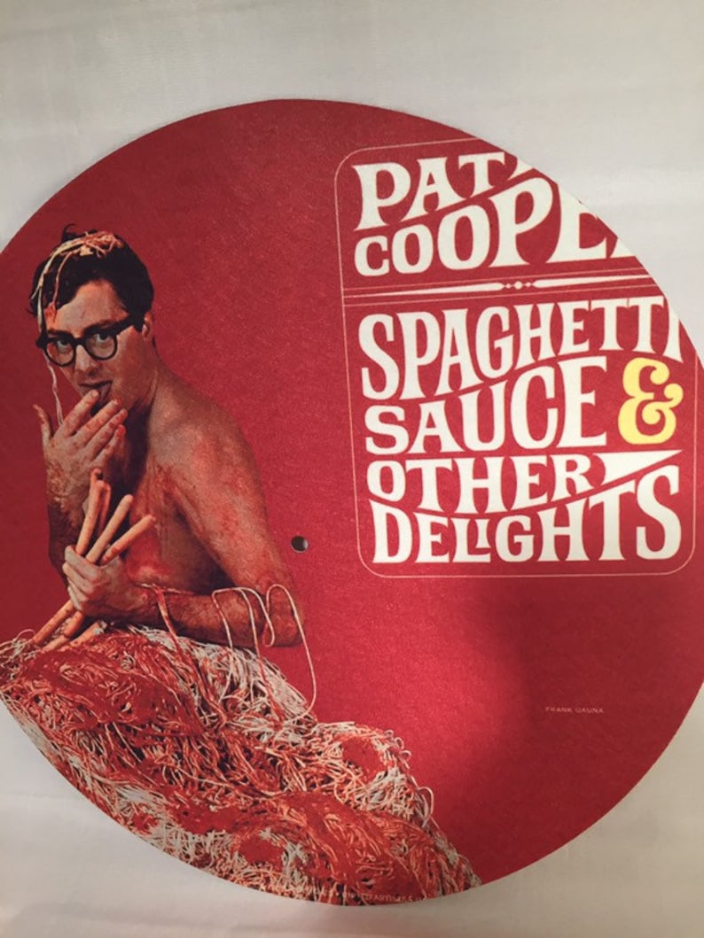 Pat Cooper Spaghetti and other Delights 12 inch Slipmat Turntable Scratch Pad Audiophile 16 oz Slip Mat DJ DJing x1