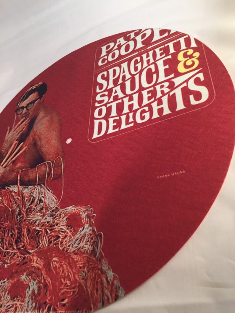 Pat Cooper Spaghetti and other Delights 12 inch Slipmat Turntable Scratch Pad Audiophile 16 oz Slip Mat DJ DJing x1