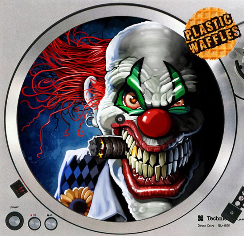 Killer Clown #1 Slipmat Halloween 12 LP Slip Mat Scratch Pad DJ Audiophile 16 oz Slip mat x1