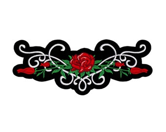 Patch Blume Blüte Rosa Lila Rot Silber Wendepailletten Aufnäher Flicken DIY