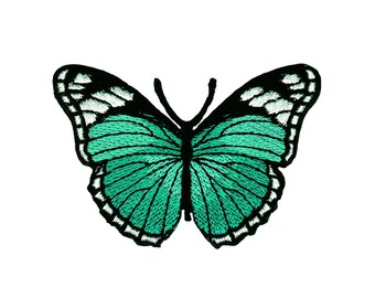 bg78 Schmetterling Blau Butterfly Kinder Aufnäher Applikation Bügelbild Falter