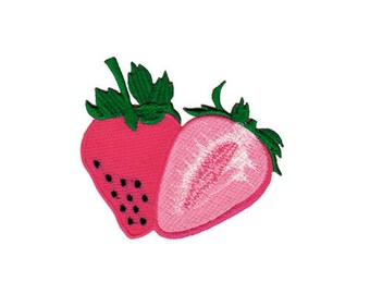 Aufnäher Patches Aufbügeln pink Bügelbild Grapefruit Frucht Obst Ø5cm