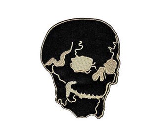 bg30 Totenkopf ST Pauli Aufnäher Skull Patch Bügelbild Applikation 7,0 x 7,0 cm