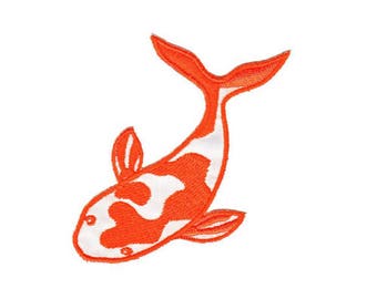 Textilmalerei Dekorationen Bf57 Koi Karpfen Tattoo Asien Fische Aufnaher Bugelbild Applikation Patch Kinder Bastel Kunstlerbedarf