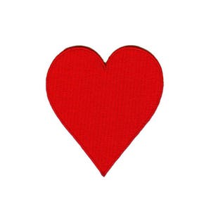 ah01 Hart Rode Kaarten Tattoo Patch Strijkapplicatie Patch Formaat 6,5 x 7,0 cm