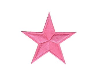 bc96 Nautischer Stern Rosa Aufnäher Bügelbild Applikation Patch Flicken Größe 8,5 x 8,5 cm