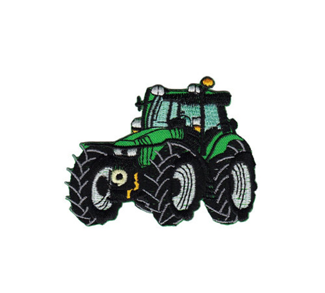 2er-Set Bügelbilder Oval - Traktor & Bauernhof-Motiv - Perfekt Zum Aufbügeln Oder Aufnähen