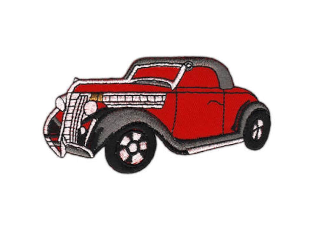 Old Timer Patch An22 Old Timer Red US Car Vehicle Patch Children Iron-on Applique Patch ...