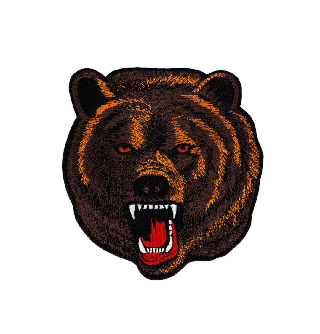 Backpatch#21 - Bear Grizzly Bear Brown Bear Large Backpatch Back Patch ...