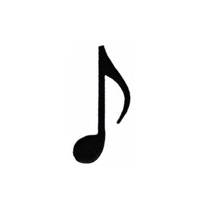 Könnte beinhalten: Ein schwarzes Musiknotensymbol.