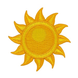 an92 - Sun Yellow iron-on patch, iron-on patch, appliqué patch, size 5.4 x 5.4 cm