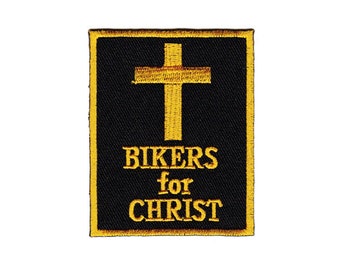 bf91 Bikers For Christ Biker Kreuz Motorrad Kutte Aufnäher Bügelbild Applikation Patch Flicken Größe 5,5 x 7,0 cm