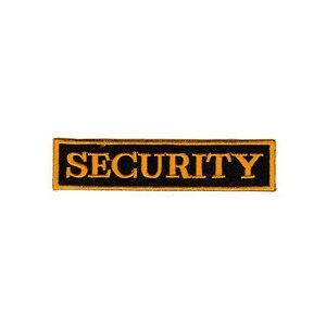 ad04 Security Patch Security Guard Doorman Iron-On Application Patch Size 11.0 x 2.5 cm
