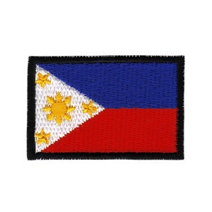 aa31 Philippines flag small patch iron-on application patch size 4.5 x 3.0 cm