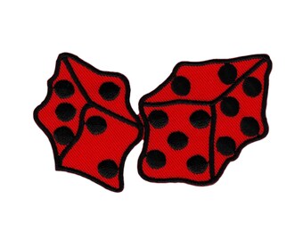 bk38 - Patch thermocollant Cube Red Rockabilly 9,0 x 5,3 cm