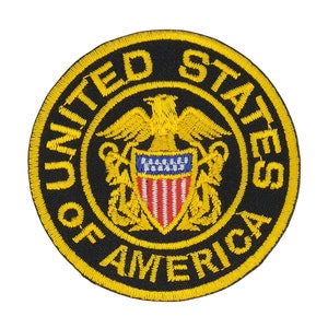 ac54 - United States Of America Aufnäher zum aufbügeln Bügelflicken USA Logo Bügelbild Applikation Patch Flicken Größe 6,1 x 6,1 cm