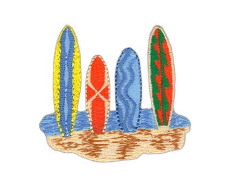 an80 Surfboards Sea Beach Patch Iron-On Applique Patch Size 6.6 x 6.0 cm