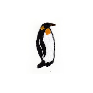 ad51 Penguin Patch Animals Zoo Iron-On Applique Patch Size 3.5 x 7 cm